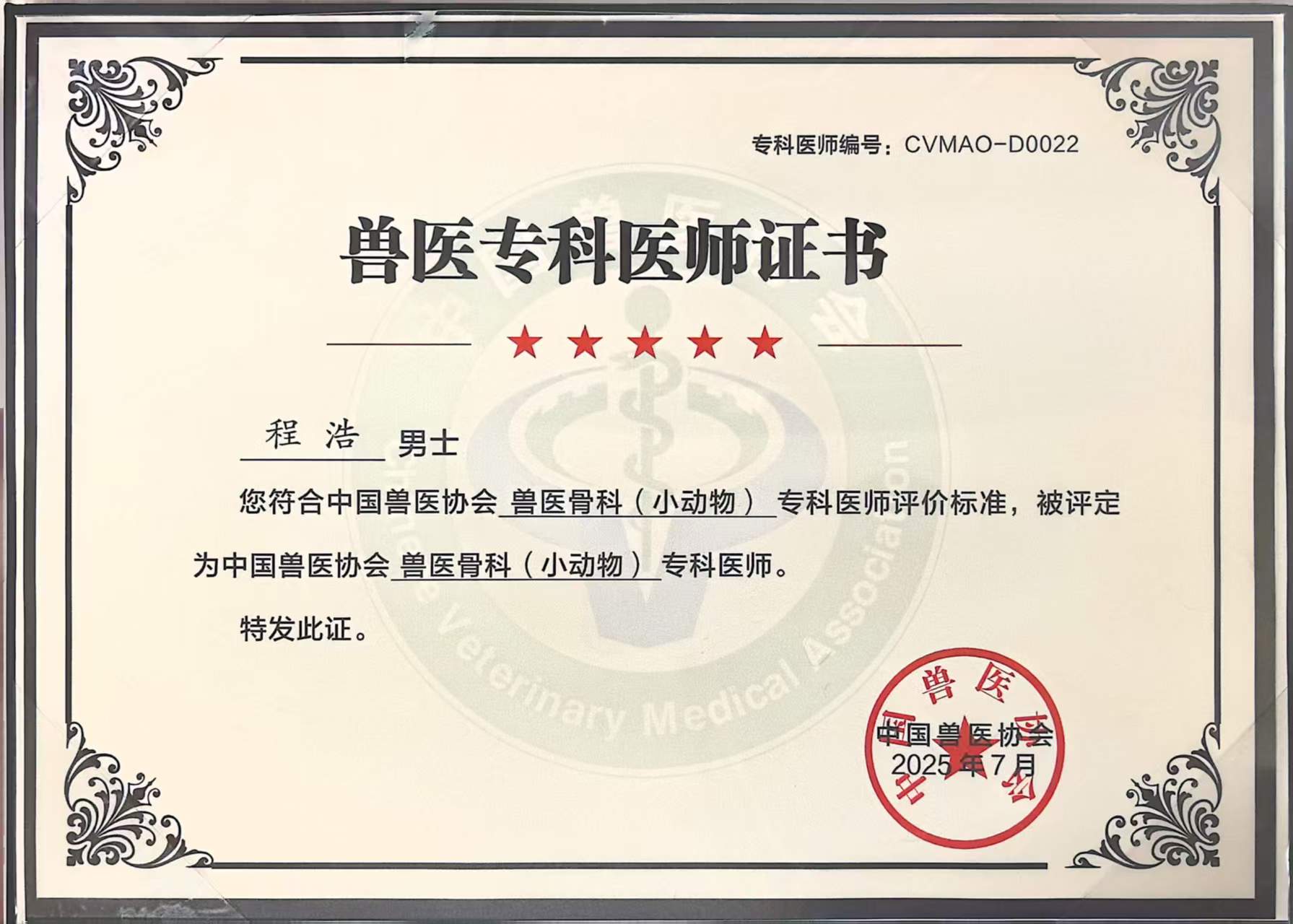 骨科专科认证